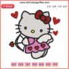 Adorable Hello Kitty Cupid Valentine Embroidery Design | Digital Stitching Pattern | Cute Hello Kitty Embroidery