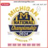 2024 Michigan Wolverines National Championship Embroidery Design, Football Digital Stitching, College Sports Logo