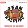 Go Football Team Halftime Embroidery Design, featuring intricate football-themed digital stitching, perfect for team spirit crafts.
