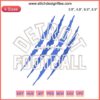 Detroit Lions Embroidery Design: NFL Football Scratches Stitch Pattern, Digital Sewing File, Team Logo, Blue and Silver Thread