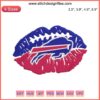Buffalo Bills NFL Lips Embroidery Design featuring team logo, perfect for football-themed digital stitching projects.