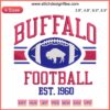 Vintage Buffalo Football EST 1960 Embroidery Design featuring intricate digital stitching, highlighting classic American football heritage.