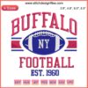Buffalo NY Football Est. 1960 Embroidery Design featuring Buffalo Bills Digital Stitching, perfect for NFL fans and embroidery projects.