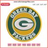 Green Bay Packers Logo Embroidery Design, digital football stitching, sports logo pattern, NFL team crest embroidery