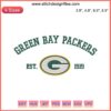 Green Bay Packers 1919 NFL Embroidery Design: Digital Stitching, American Football Team Logo, Green & Gold Thread Pattern