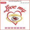 Kansas City Chiefs Embroidery Design | NFL Football Stitch | Digital Stitching Logo | Love My Chiefs | Team Spirit Embroidery