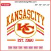 Vintage Kansas City Chiefs Est. 1960 Embroidery Design, NFL Football Digital Stitching, KC Chiefs Logo, Retro Sports Art