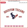 Houston Texans Football Embroidery Design, Est. 1999, Digital Stitching, NFL Logo, Sport-themed Machine Embroidery