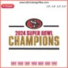 "SF 49ers 2024 Super Bowl Champions Embroidery Design | NFL 49ers Digital Stitching for Apparel & Crafts"