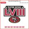 Super Bowl LVIII SF 49ers Logo Embroidery Design, 2024 Digital Stitching, NFL San Francisco 49ers Super Bowl Embroidery Pattern