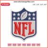 NFL Logo Embroidery Design showcasing intricate American Football digital stitching with vibrant colors and detailed craftsmanship.