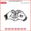 Travis Kelce 87 Heart Hands Embroidery Design | Taylor Swift 13 Digital Stitching Pattern | NFL Stitch Art