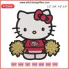 Hello Kitty SF 49ers Cheerleader Embroidery Design | Digital Stitching for Football Fans