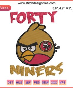 "San Francisco 49ers Logo Embroidery Design – Bird Stitching, SF 49ers Digital Pattern, NFL Team"