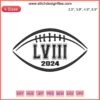 Super Bowl LVIII 2024 Embroidery Design featuring American football motif, perfect for digital stitching enthusiasts.