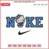 Nike Hello Kitty School Embroidery Design featuring a whimsical Hello Kitty with a backpack, perfect for fun digital stitching projects.