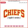 Chiefs (Taylor's Version) Embroidery Design, Swiftie Chiefs Digital Stitching, NFL Team Logo, Taylor Swift Style Embroidery