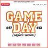 Swiftie Chiefs Embroidery Design, Taylor's Version: Retro game day Chiefs helmet with red and gold stitching. Digital download.