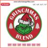 Grinchmas Blend Embroidery File: Grinch in Santa Hat, Christmas Design, Digitizing File DST, PES Format for Sewing Machine