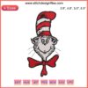 The Cat in the Hat Embroidery Design | Vibrant Dr. Seuss Day Stitched Art | Whimsical Digital Pattern for Crafting Enthusiasts