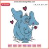 Horton the Elephant Embroidery Design | Dr. Seuss Digital Stitching | Cartoon Embroidery Pattern | Fun DIY Craft File