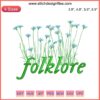 Taylor Swift Folklore Wildflower Embroidery Design - Digital Stitching Art | Taylor Swift, Folklore, Wildflowers, Embroidery Pattern