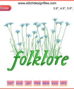 Taylor Swift Folklore Wildflower Embroidery Design - Digital Stitching Art | Taylor Swift, Folklore, Wildflowers, Embroidery Pattern
