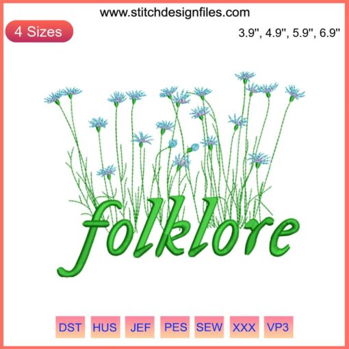 Taylor Swift Folklore Wildflower Embroidery Design - Digital Stitching Art | Taylor Swift, Folklore, Wildflowers, Embroidery Pattern