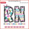 Registered Nurse Easter Embroidery: Happy Easter Nurse Digital Design with Bunny Ears & Eggs, Perfect for Stitching Projects.