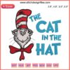 Cat in the Hat Dr. Seuss Embroidery, vibrant stitching design for Dr. Seuss Day, digital download, whimsical stitching pattern.