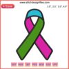 "Rare Disease Awareness Ribbon Embroidery Design, Digital Stitching for Rare Disease Day, Unique Embroidery Pattern."