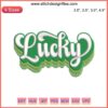 St. Patrick's Day Rainbow Embroidery Design featuring a vibrant Irish rainbow, perfect for digital stitching projects.