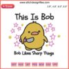 Bob Knife Duck Embroidery Design – Humorous Meme Duck with Knife, Digital Stitching for Quilts, Apparel, or Home Décor.