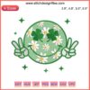 St. Patrick's Day Shamrock Smiley Face Embroidery Design - Festive Digital Stitching with Green Clover and Cheerful Face