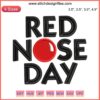 Red Nose Day Logo Embroidery Design | Celebrate Red Nose Day | Fun Digital Embroidery Pattern | Charity Event Design