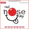 Smiling Red Nose Embroidery Design for Red Nose Day | Digital School Stitching Pattern