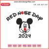 "Mickey Mouse Red Nose Day 2024 Embroidery Design | Disney Digital Stitching | Festive, Charity, Cartoon, Red Nose"