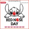 Disney Stitch Embroidery Design with Red Nose for Red Nose Day | Funny Ohana Stitch Digital Stitching Pattern