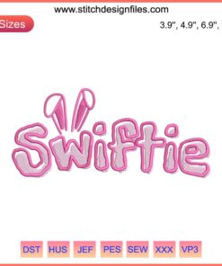 Taylor Swift Easter Bunny Embroidery Design | Groovy Swiftie Bunny Stitching | Digital Embroidery Pattern