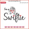 I'm A Swiftie 1989 Taylor Swift Embroidery Design, featuring artistic stitching for Taylor fan gifts, perfect for digital sewing crafts.