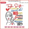 Taylor Swift Eras Tour Embroidery Design: Fashionable digital stitching featuring iconic album motifs. Trendy needlework pattern.