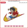 Luffy Anime Embroidery Design File, One Piece Nike-Inspired Instant Download, Unique Fan Art Pattern for Embroidery Machines