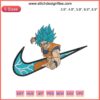 Son Goku embroidery design file featuring anime-inspired Nike swoosh, Dragon Ball theme, perfect for fans and crafting projects.