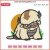 Appa Chipi Embroidery Design featuring Avatar anime-inspired digital stitching with intricate patterns and vivid colors.