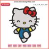 Hello Kitty Embroidery Design – Adorable Stitching Pattern | Cute Cartoon Kitty Downloadable Digital Template