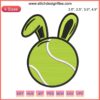 Tennis Bunny Easter Embroidery Design featuring a playful bunny holding a tennis racket, perfect for Easter sports stitching projects.