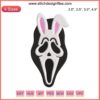 Ghostface Bunny Embroidery | Easter Horror Design | Digital Stitching of Bunny with Ghost Mask | Unique Easter Decor