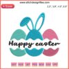 Colorful Easter eggs embroidery pattern for festive stitching, featuring intricate designs for digital crafting projects.