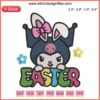 Kuromi Easter Bunny Embroidery: Sanrio design, cute bunny, vibrant colors, perfect for Easter-themed stitching projects.