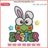 Keroppi Easter Bunny Embroidery Design | Cute Sanrio Frog in Easter Hat | Digital Stitching for Easter Day Crafts
